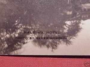 1917 Haleiwa Hotel & Bridge Oahu Hawaii Baker Photo RPPC