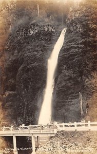 Horsetail Falls real photo - Columbia River Highway, Oregon OR  