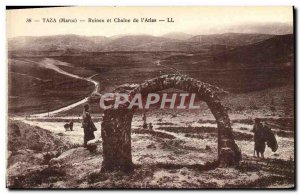 Old Postcard Taza And Chain From Ruins & # 39Atlas