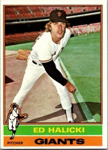 1976 Topps Baseball Card Ed Halicki San Francisco Giants sk13455