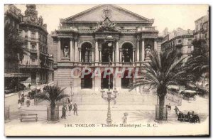 Old Postcard Toulon Municipal Theater