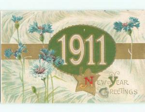 Divided-Back NEW YEAR SCENE Great Postcard W7404