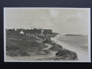 Suffolk: MINSMERE showing Caravan & Pitched Tents in Sand Dunes, Old RP Postcard