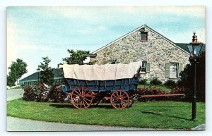 LANCASTER, PA Pennsylvania~ CONESTOGA MOTOR INN & Wagon c1960s Roadside Postcard