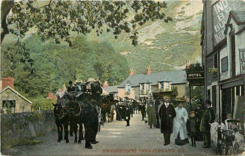 c1910 Postcard; Street Scene Dwygyfylchi, Penmaenmawr, Wales UK unposted