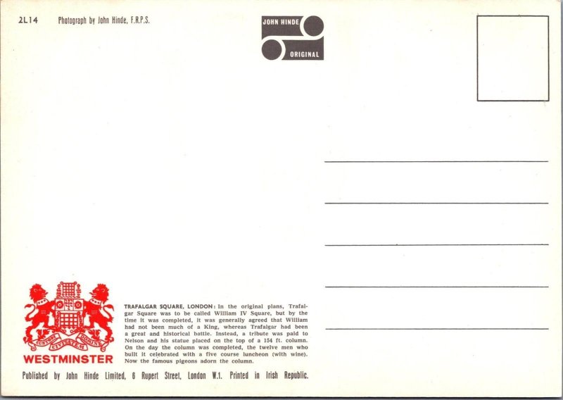 London Postcard - Trafalgar Square   SW17126