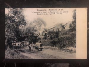 Mint Russia RPPC Postcard Mandjurie N 25 pass on the mountain Road