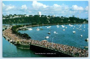 AUCKLAND, NEW ZEALAND ~ Aerial View ROUND the BAYS RUN Runners  4x6 Postcard