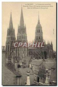 Old Postcard Bayeux Cathedral Ensemble West Tours