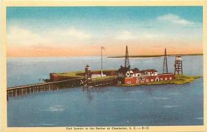 SC, Charleston, South Carolina, Harbor, Fort Sumter, F.J. Martschink No. 25985