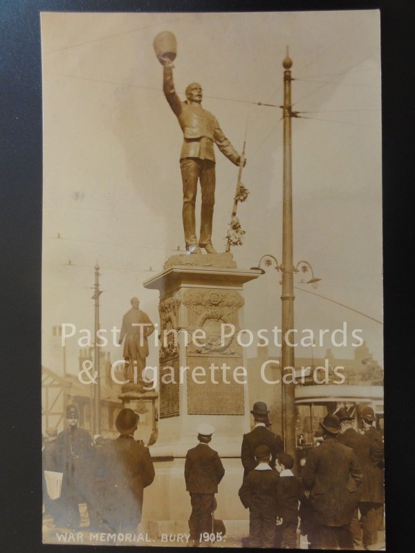 Lancashire: Bury War Memorial c1905 RP - Pub & Photo by Tom Kirkman of Heywood