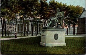 John Harvard Cambridge MA State Yard Common C1907 vtg Postcard