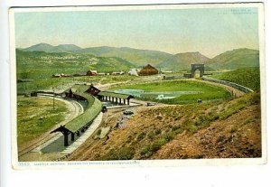 Gardiner MT Yellowstone Park Depot Train Railroad Station Postcard