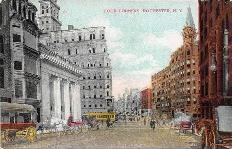 Rochester New York c1910 Postcard Four Corners