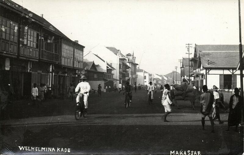 indonesia, CELEBES MAKASSAR, Wilhelminakade, Bike (1920s) RPPC