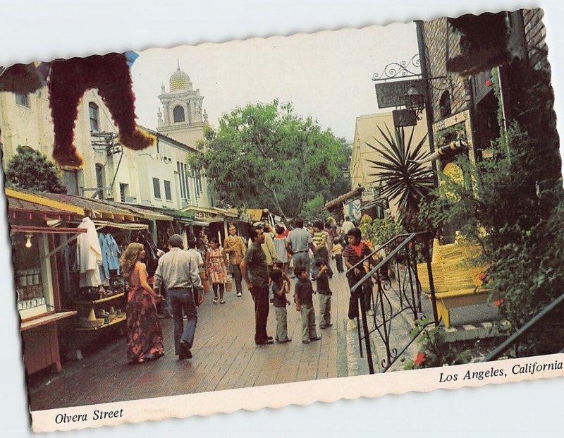 Postcard Olvera Street Los Angeles California USA