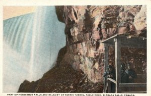 Vintage Postcard 1910s Horseshoe Falls Tunnel Table Rock Niagara Falls Canada