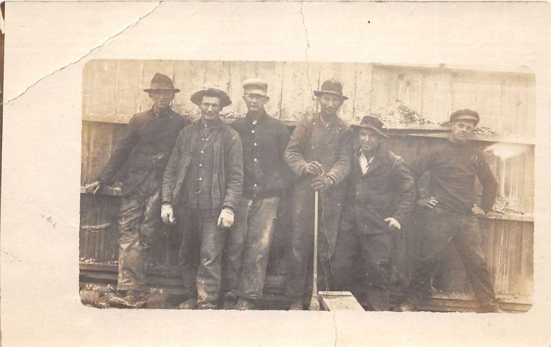 F9/ Occupational Real Photo RPPC Postcard c1910 Work Crew Factory 3