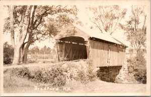 Real Photo PC Bement Covered Bridge Merrimack County  Bradford, New Hampshire