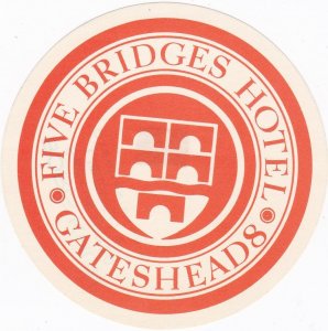 England Gateshead Five Bridges Hotel Vintage Luggage Tag sk3470