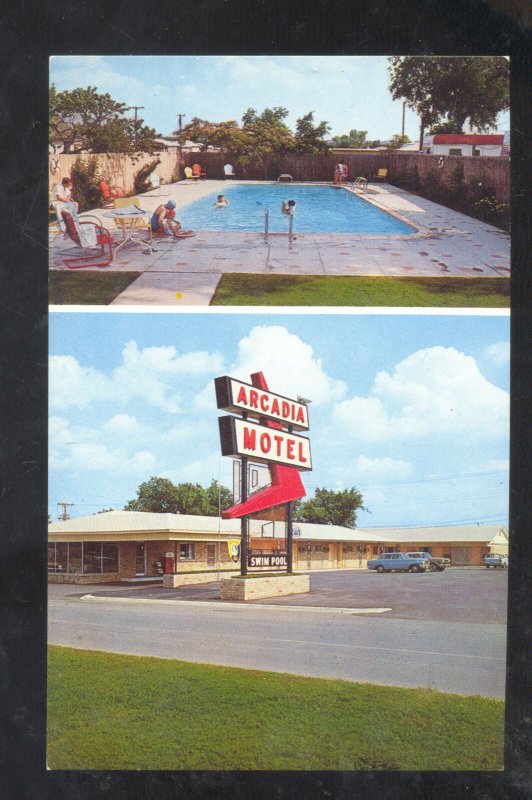 OKLAHOMA CITY OKLAHOMA ROUTE 66 ARCADIA MOTEL VINTAGE ADVERTISING POSTCARD