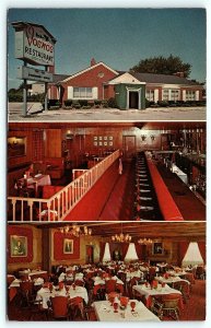 Postcard IL Morton Grove Vosnos Restaurant Cocktail Lounge Multiview  F06