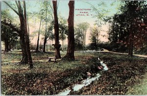 Postcard PARK SCENE Utica New York NY AI3257