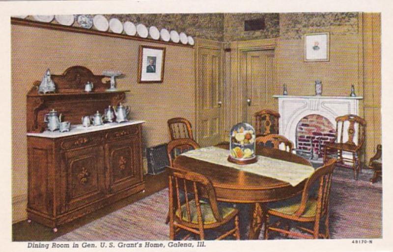 Illinois Galena General U S GRant's Home Dining Room Curteich