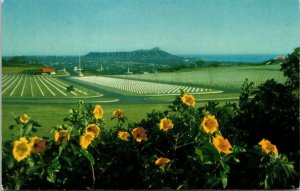 National Memorial Cemetery Honolulu Hawaii HI Postcard Mirro VTG UNP Vintage 