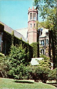 Library Tower Elmira College New York NY Gothic Tower VTG Postcard UNP Unused 