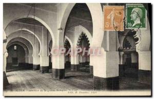 Algiers Old Postcard Interior of the Great Mosque