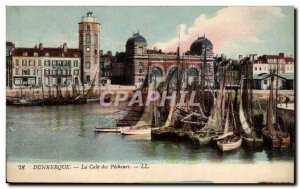 Old Postcard The Dunkirk Cale Des Pecheurs Boats