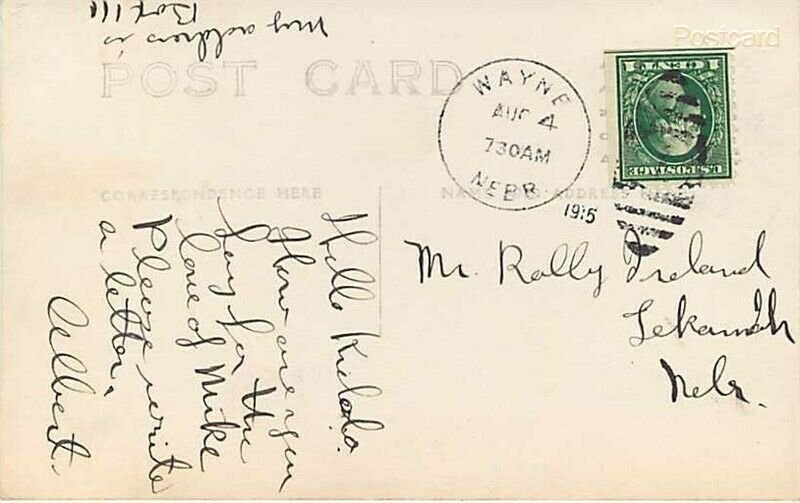 NE, Wayne, Nebraska, State Normal School, Administration Building, RPPC