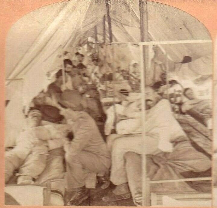 Philippine Americano Guerra Estereoscopia Fotografía Army Hospital Manila 1900