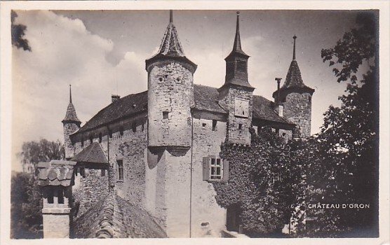 Switzerland Chateau D'Oron Real Photo