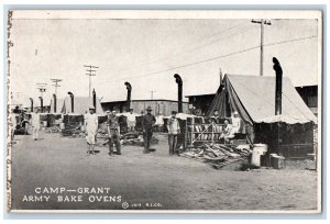 1919 Army Bake Ovens Camp Grant Tents Rockford Illinois Vintage Antique Postcard