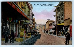 SAN FRANCISCO, California CA ~ Street Scene CHINATOWN c1910s Postcard