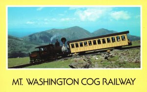 Postcard Famous Mt. Washington Cog Railway Approaching The Summit New Hampshire