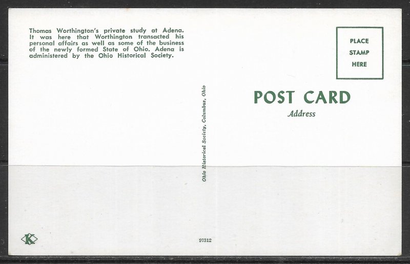 Ohio, Adena - Thomas Worthington's Private Study - [OH-086]