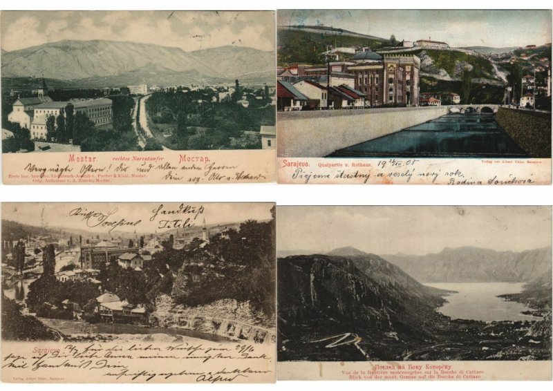 BOSNIA COLLECTION LOT OF POSTALLY USED 350 Vintage Postcards Pre-1940 (L3156)