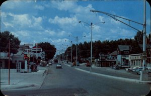 Rawlins Wyoming WY Standard Gas Station Street Scene Vintage Postcard