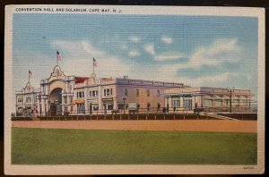 Vintage Postcard 1940 Convention Hall and Solarium, Cape May, New Jersey (NJ)