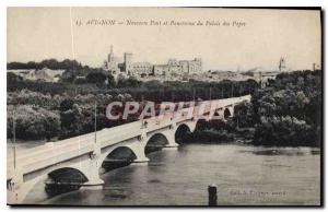 Postcard Old New Bridge Avignon and the Palais des Papes Panorama