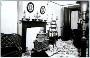 c1960s Springfield, IL Lincoln Home RPPC Front Parlor Vose Co. Temple Stove A283