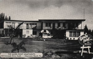 Vintage Postcard 1930's The Sand's Point Apartments South Clearwater Beach FL