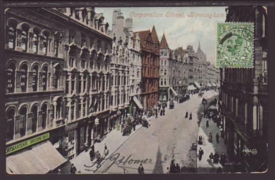 Corporation Street,Birmingham,England,UK Postcard 