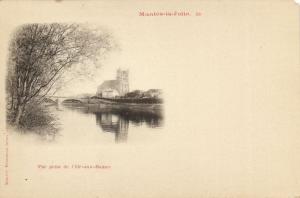 CPA MANTES-la-JOLIE-Vue prise de l'Ile-aux-Dames (260631)