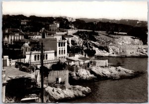 Marseille Promenade De La Corniche Anse De Maldorme Real Photo RPPC Postcard