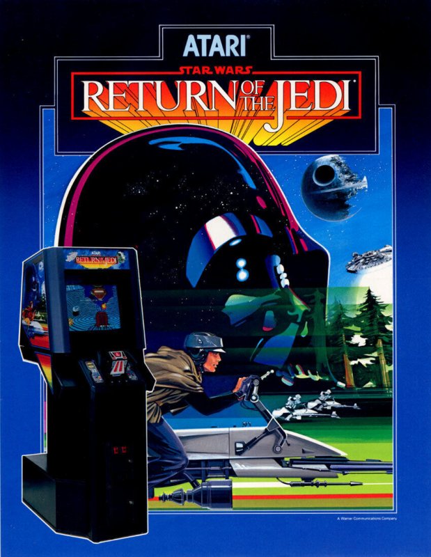 Return Of The Jedi Star Wars Arcade Flyer Original 1984 Video Game Art 8.5 x 11