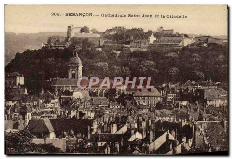 Old Postcard Besancon Cathedrale Saint Jean And The Citadel